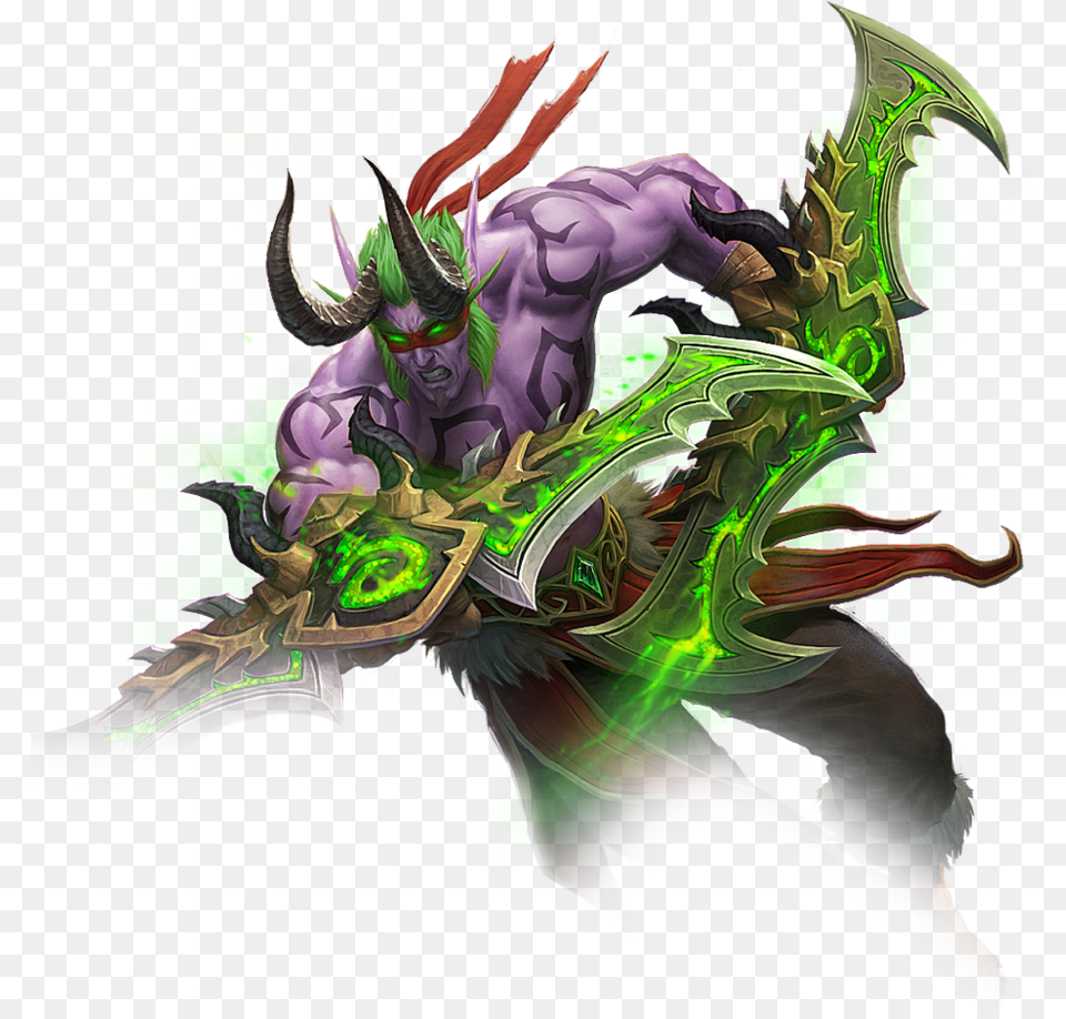 Demon Hunters Disciples Of Illidan Stormrage Uphold World Of Warcraft Demon Hunter, Dragon, Adult, Female, Person Free Transparent Png