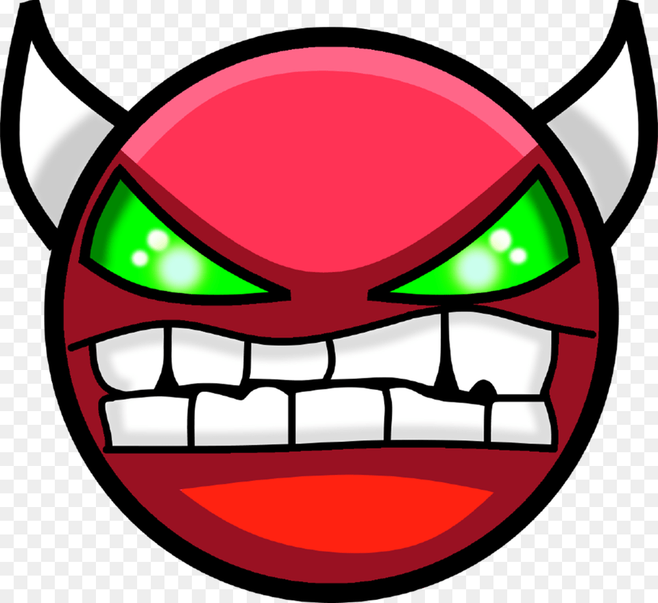 Demon Image Geometry Dash Hard Demon Face, Body Part, Mouth, Person, Teeth Free Png Download