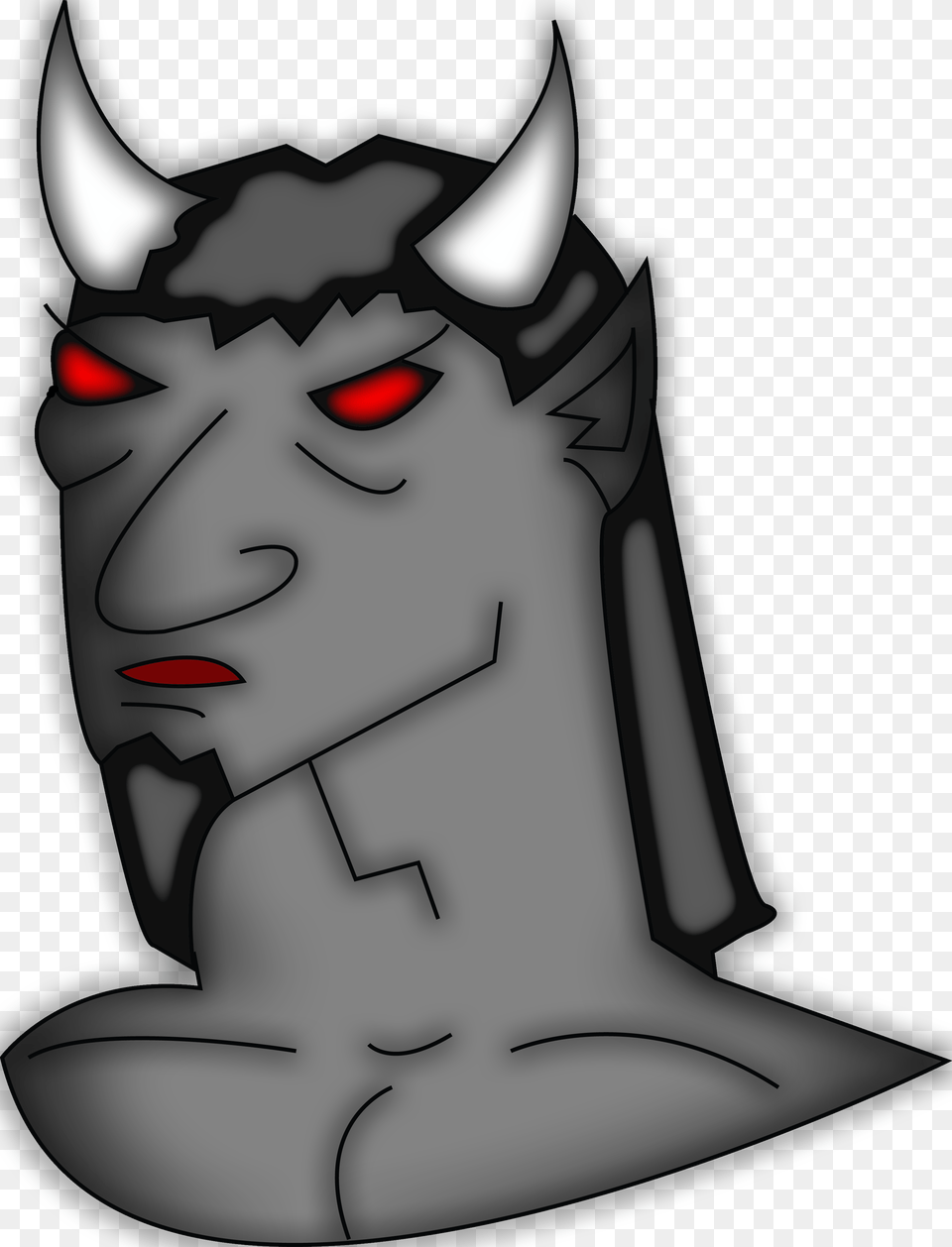 Demon Portrait Full Grey 0 Cartoon, Animal, Mammal, Person, Cat Png Image