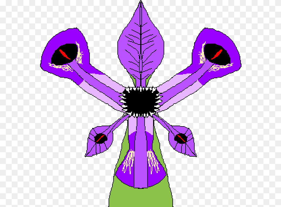 Demonic Iris Flower, Plant, Purple, Adult, Female Png