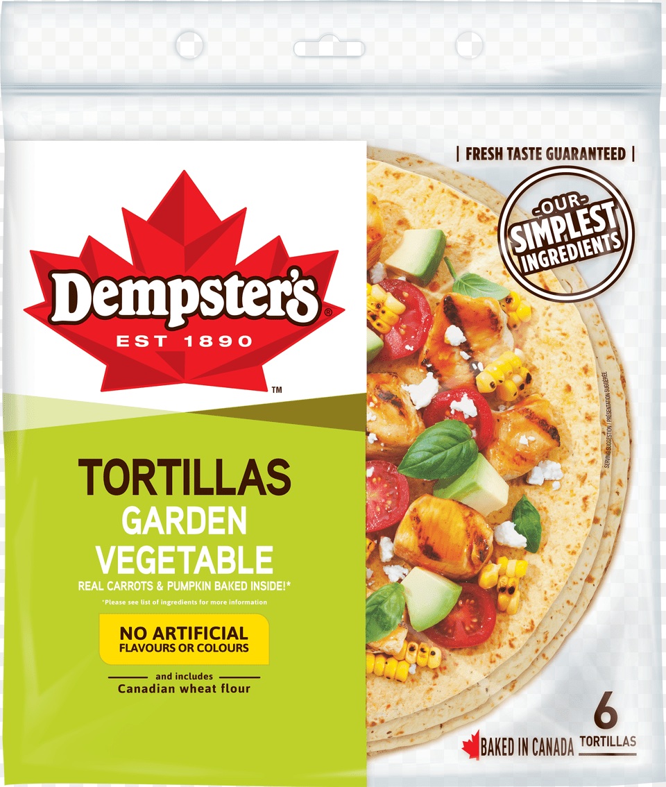Dempster S Garden Vegetable Tortillas 6pk Dempsters Whole Wheat Tortilla Free Transparent Png