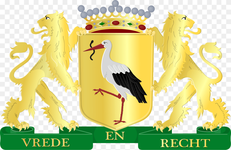 Den Haag Wapen Iii Clipart, Animal, Bird, Stork, Waterfowl Png