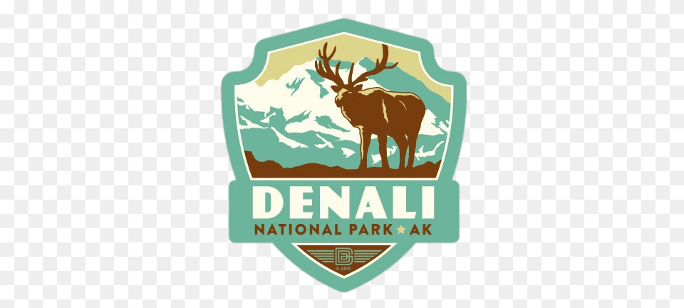 Denali National Park Emblem, Animal, Deer, Mammal, Wildlife Free Transparent Png