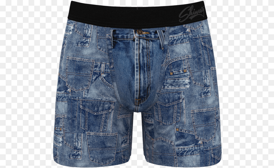 Denim Ball Hammock Boxer Briefs Pocket, Clothing, Jeans, Pants, Shorts Png