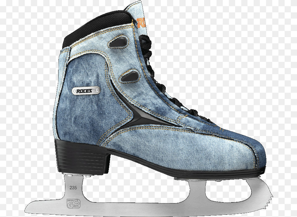 Denim Figure Skate, Clothing, Footwear, Shoe, Sneaker Free Transparent Png