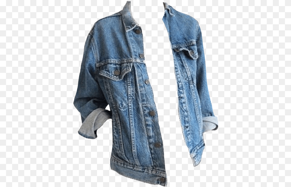 Denim Jacket Denim Jacket Denimjacket Blue Aesthetic Jean Jacket, Clothing, Coat, Jeans, Pants Free Transparent Png