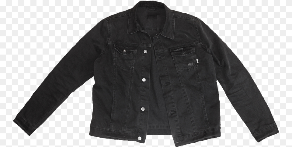 Denim Jacket Image Black Denim Jacket, Clothing, Coat, Long Sleeve, Sleeve Png