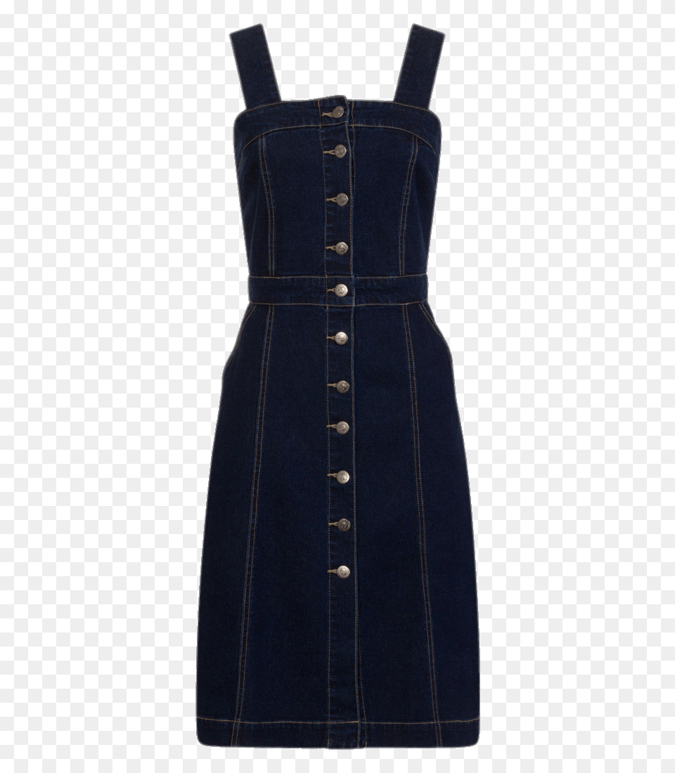 Denim Pinafore With Buttons, Clothing, Pants, Jeans, Coat Png