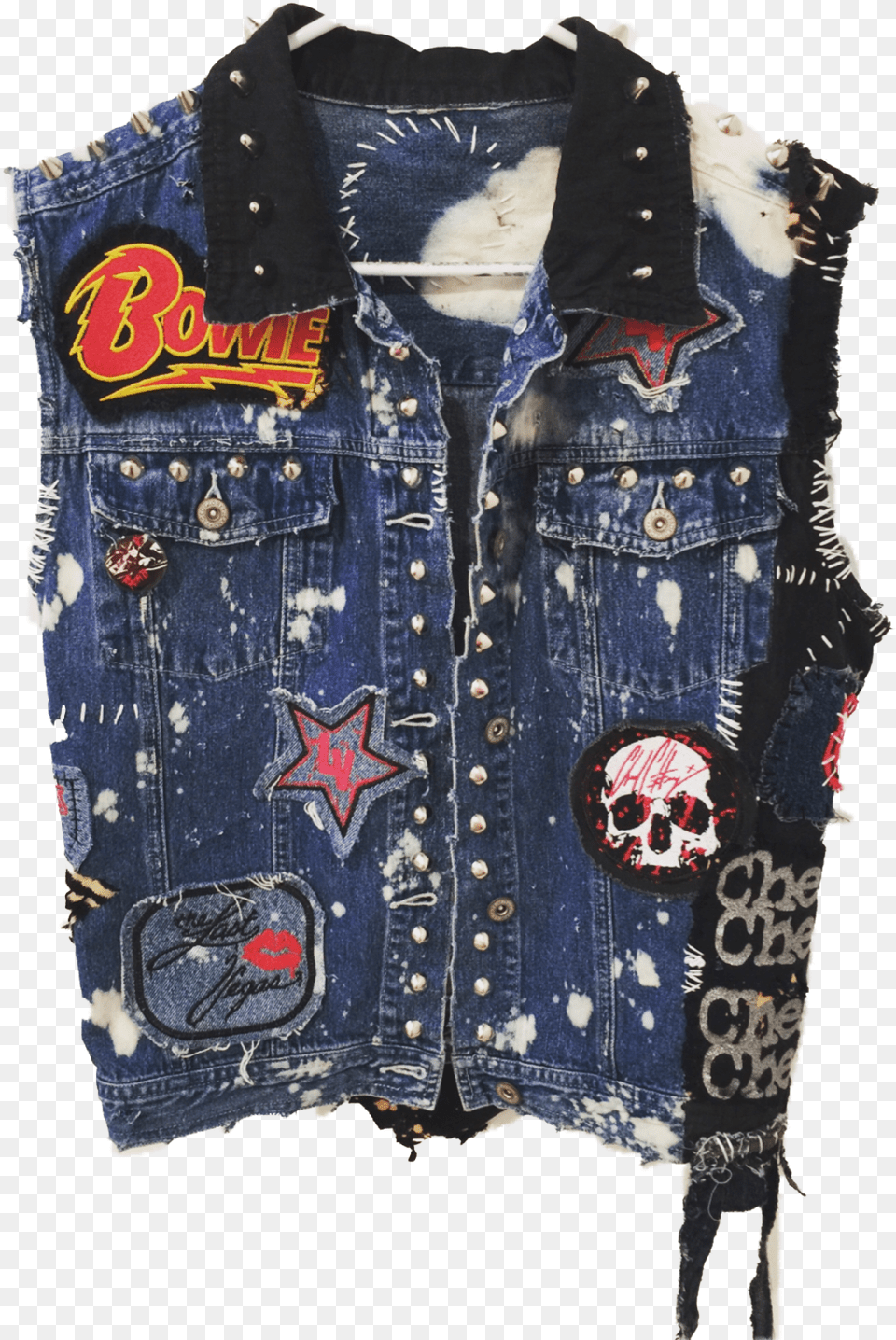 Denim Rocker Vest By Chad Cherry Rocker Vest, Clothing, Lifejacket, Coat, Jacket Free Png Download