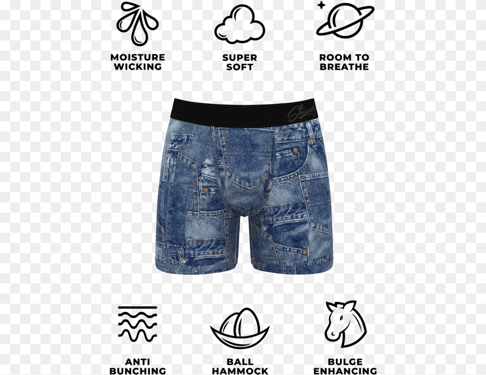 Denim Underwear Boxers Vs Briefs Bulge, Clothing, Jeans, Pants, Shorts Png Image