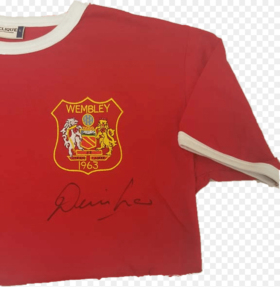 Denis Law Manchester United 1963 Fa Cup Final Signed Long Sleeved T Shirt, Clothing, T-shirt Free Png Download