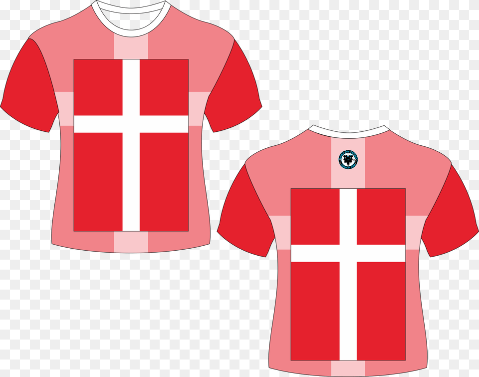 Denmark Country Flag Shirt Active Shirt, Clothing, T-shirt Free Png Download