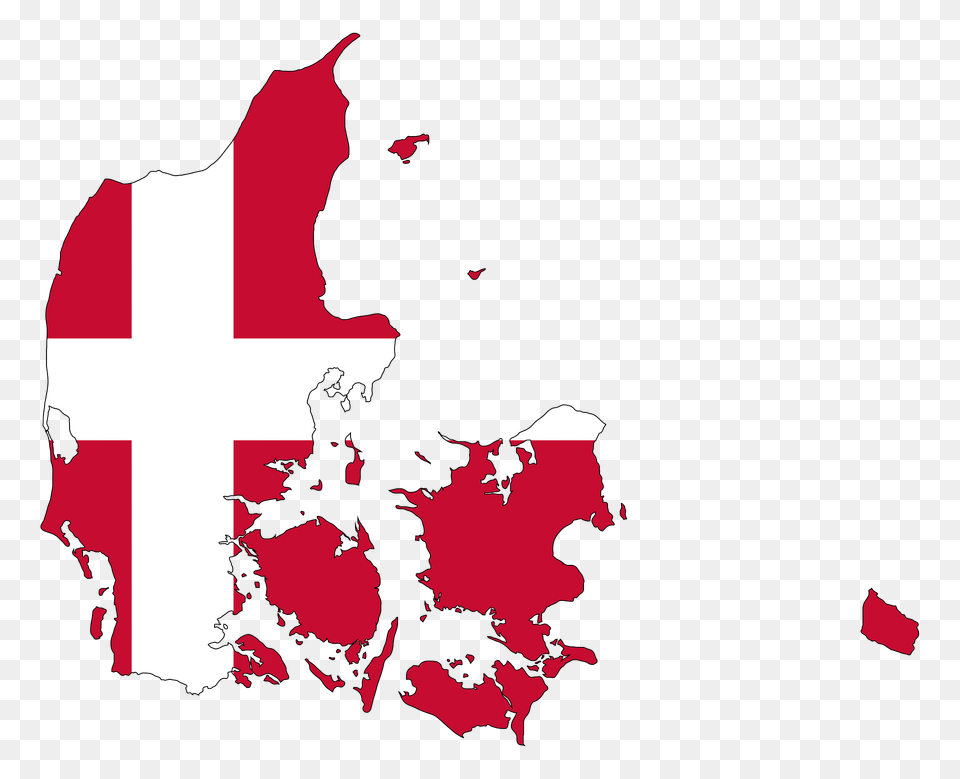 Denmark Map Flag With Stroke Clipart, Logo, Symbol, Person Png Image