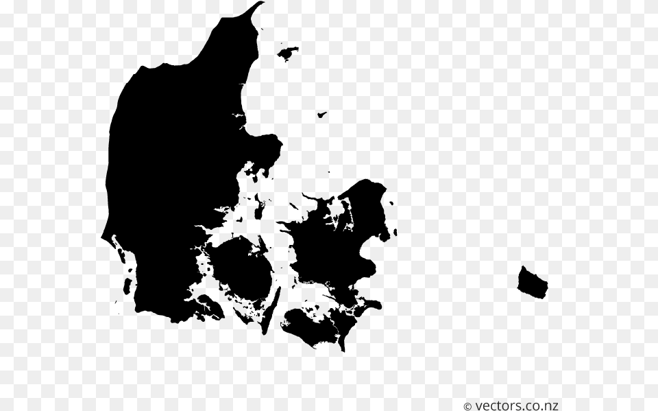 Denmark Map Vector, Gray, Lighting Png