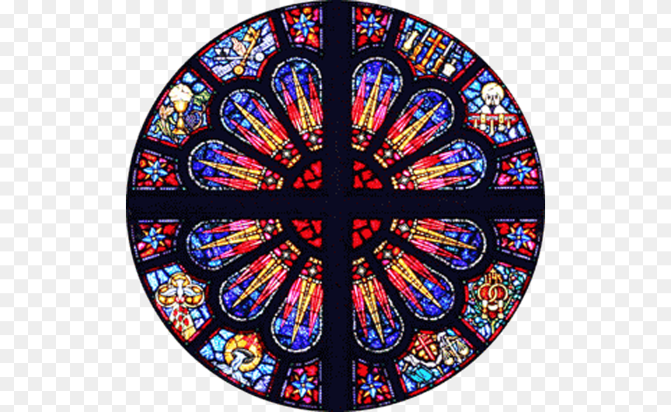 Dennehys Cross Church Rose Window, Art, Stained Glass Png Image