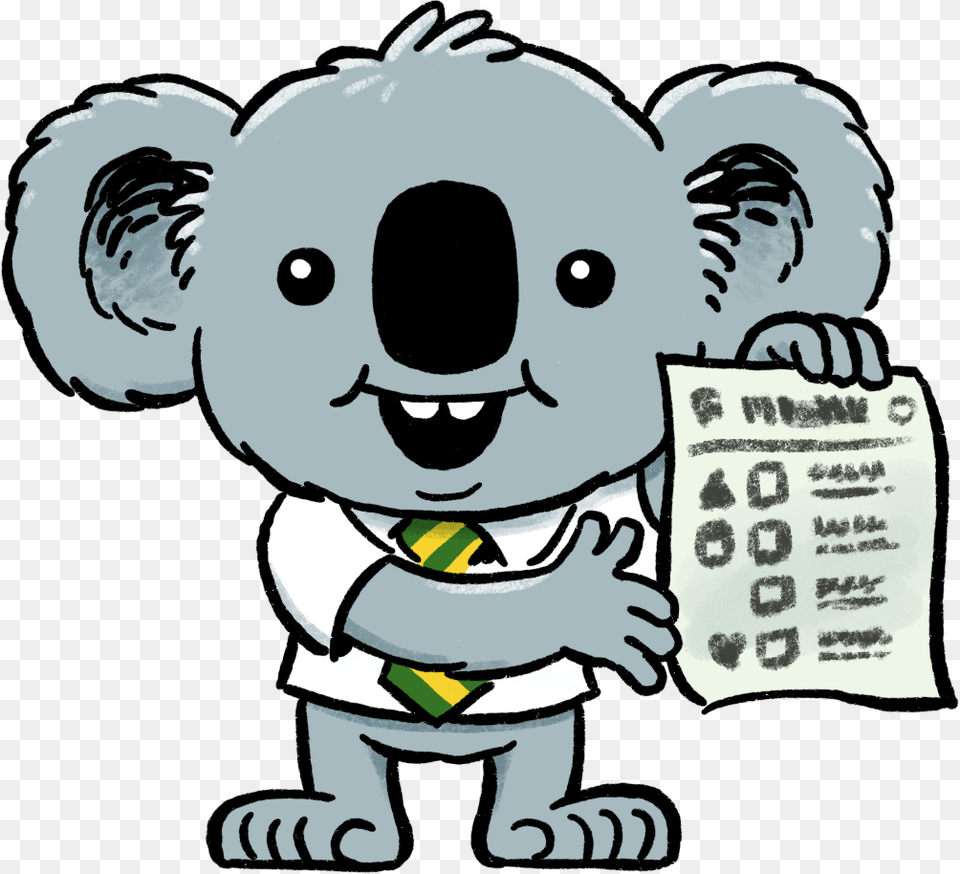 Dennis The Election Koala Shows You A Green Ballot Voting Koala, Baby, Person, Face, Head Free Png Download