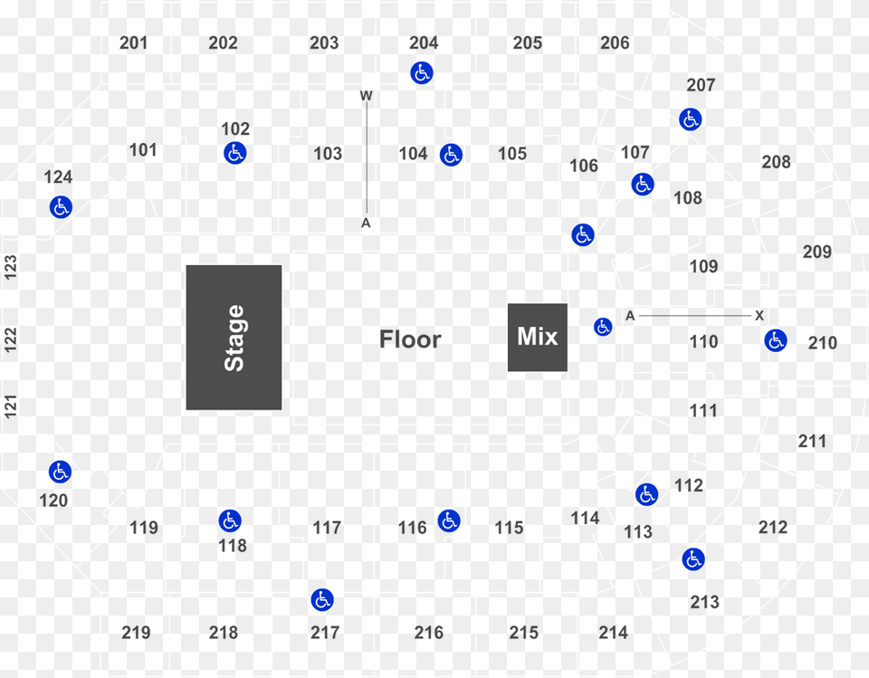 Denny Sanford Premier Center Garth Brooks Seat Map, Cad Diagram, Diagram Free Transparent Png