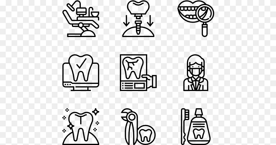 Dental Astronaut Icon, Gray Png