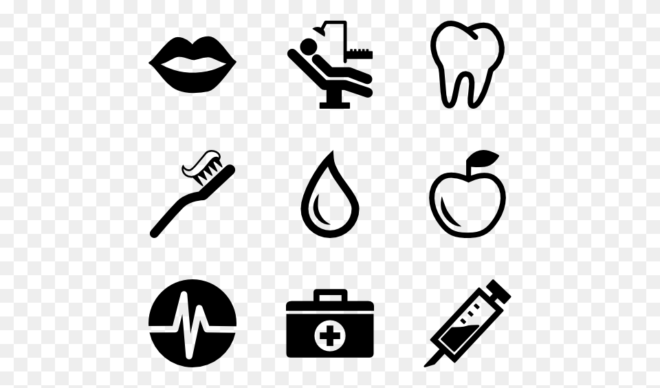 Dental Icons, Gray Free Transparent Png