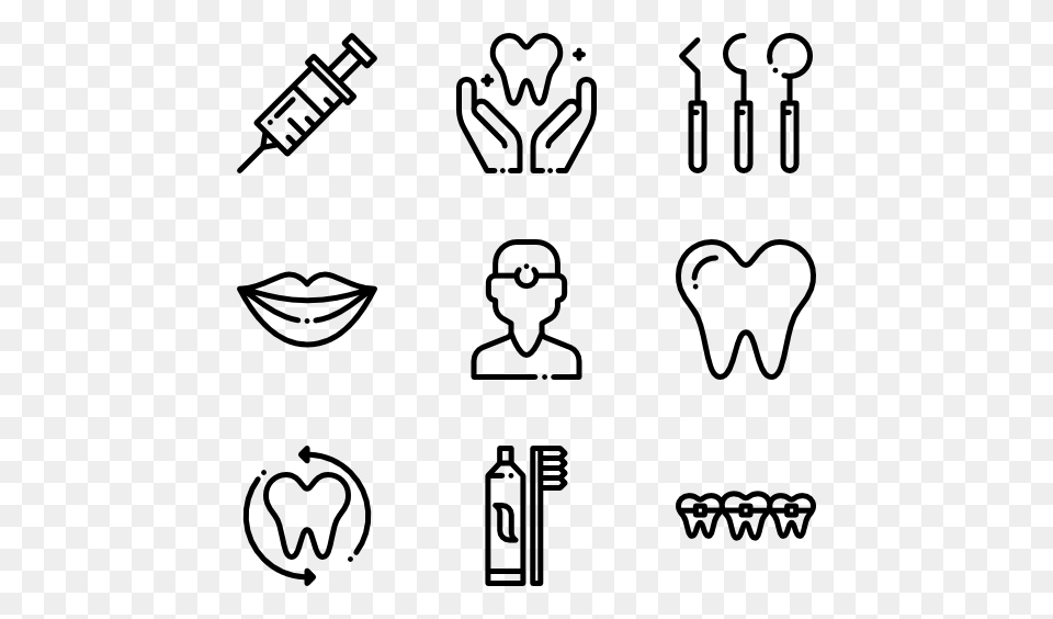Dental Icons, Gray Png