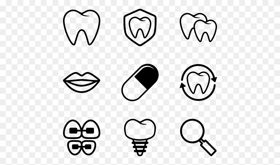 Dental Icons, Gray Png Image