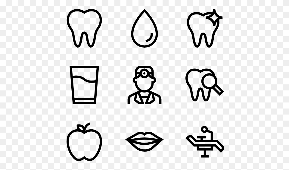 Dental Icons, Gray Png Image