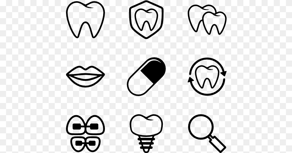 Dental Odontologia Icon, Gray Free Transparent Png