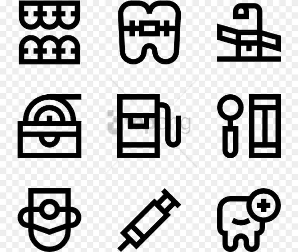 Dentist 25 Icons Mathematics Icons, Stencil, Text Free Png