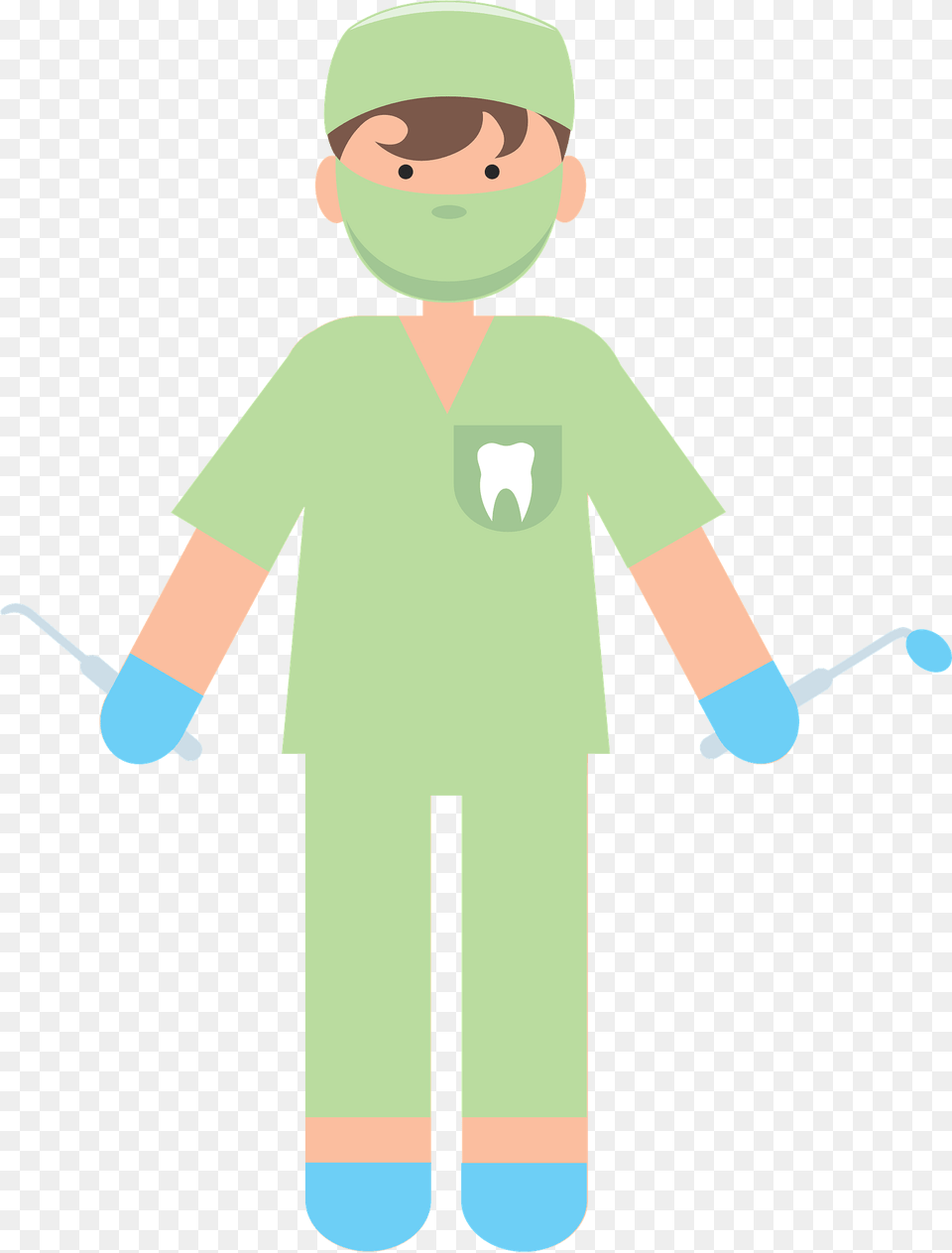 Dentist Clipart, Person, Cleaning, Face, Head Png Image
