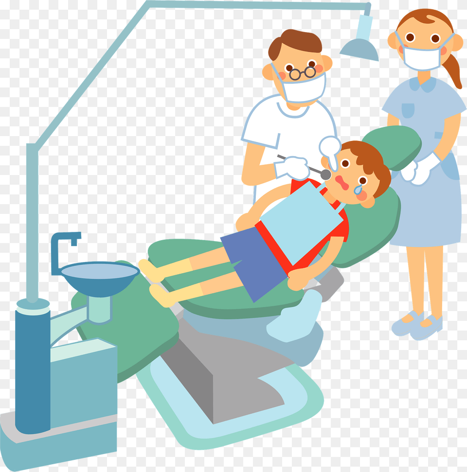 Dentist Is Treating Boy Clipart, Architecture, Building, Clinic, Hospital Free Png Download