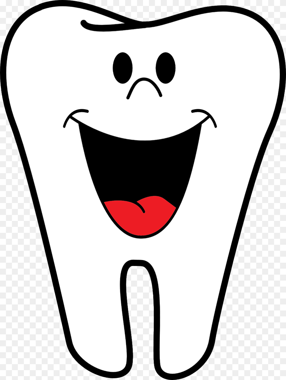 Dentist Teeth Tooth Happy Smiling White Face Cartoon Tooth, Body Part, Mouth, Person, Stencil Png Image