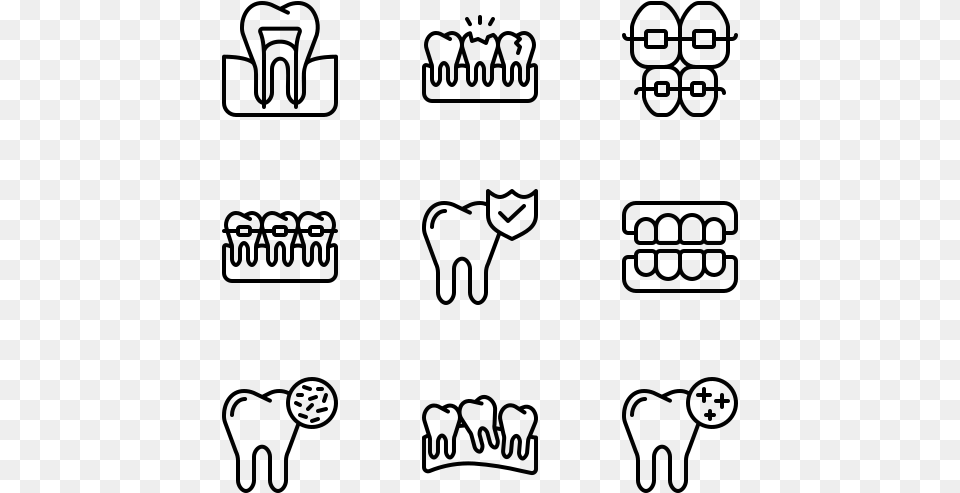 Dentist Work Icons, Gray Free Png Download