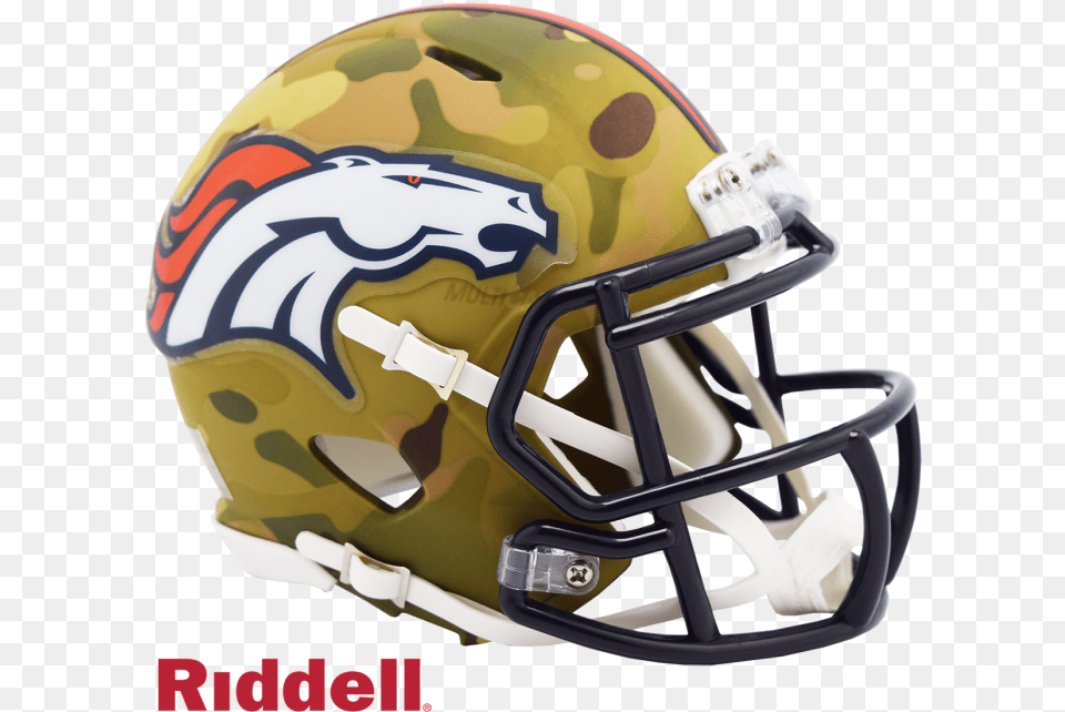 Denver Broncos Camo Mini Speed Riddell Football Helmets Mini, American Football, Helmet, Sport, Football Helmet Png