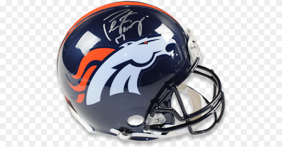 Denver Broncos Helmet Peyton Manning Autographed Full Size Denver Broncos, American Football, Sport, Football Helmet, Football Png