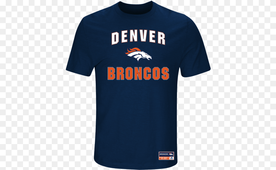Denver Broncos Majestic Navy Blue Line Of Scrimmage Denver Broncos, Clothing, Shirt, T-shirt Png