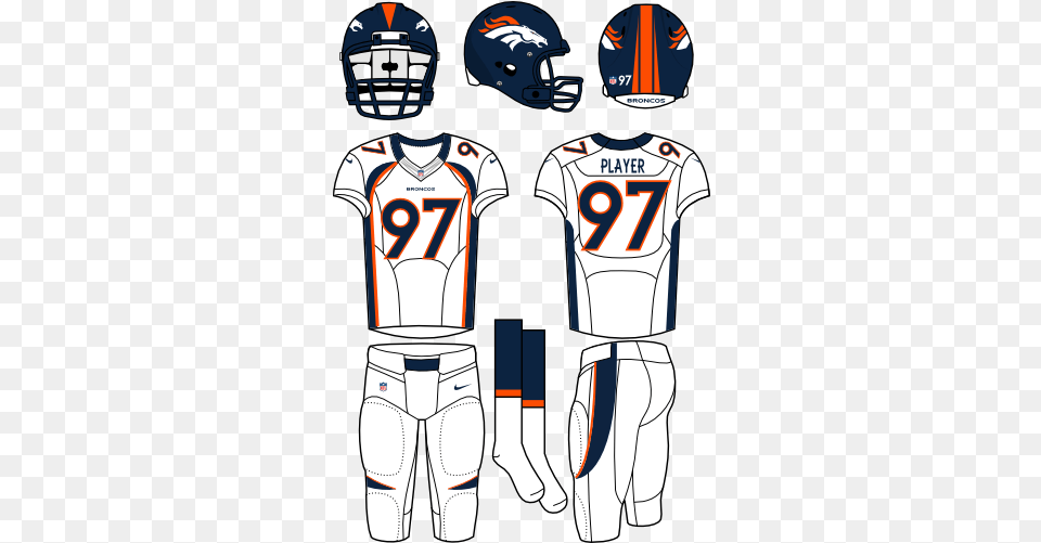 Denver Broncos Road Uniform National Football League Nfl Houston Texans Home Uniform, Clothing, Helmet, Shirt, People Png