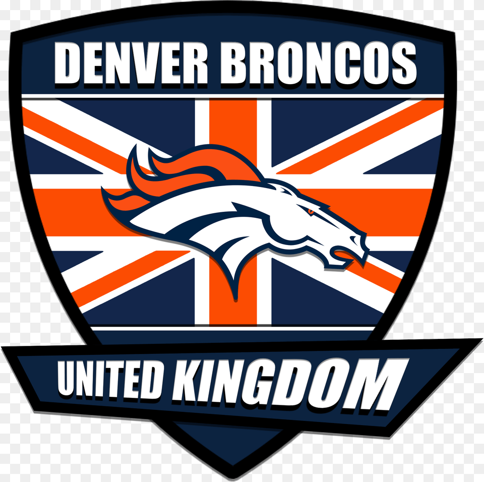 Denver Broncos Uk Logo Denver Broncos, Scoreboard, Emblem, Symbol Free Png