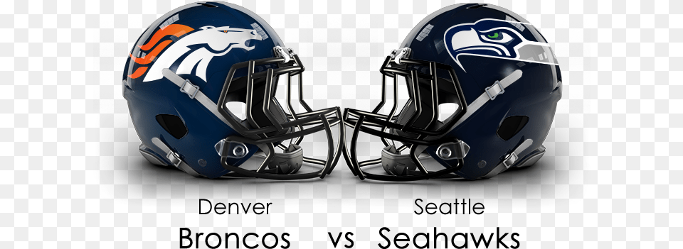 Denver Broncos Vs Seattle Seahawks Superbowl Helena Huskies Football, American Football, Football Helmet, Helmet, Sport Free Transparent Png