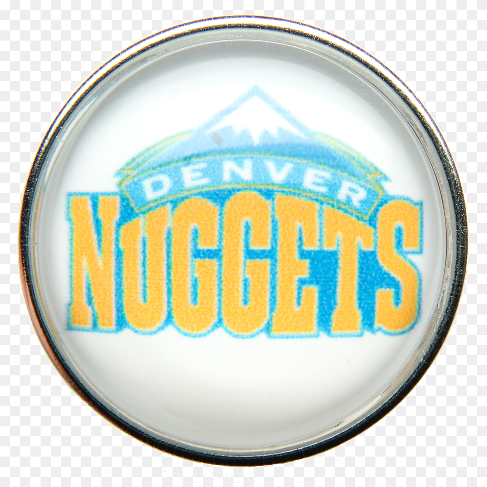 Denver Nuggets Nba Basketball Logo Snap Charm, Badge, Symbol, Plate Png Image