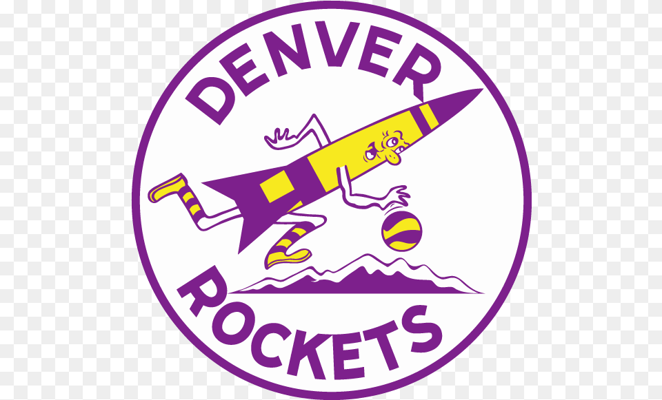 Denver Rockets First Logo, Purple, Disk Free Png Download