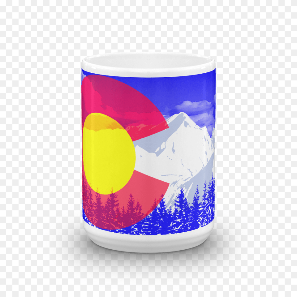 Denver Rocky Mountains Colorado Flag Coffee Mug, Cup, Art, Beverage, Coffee Cup Png