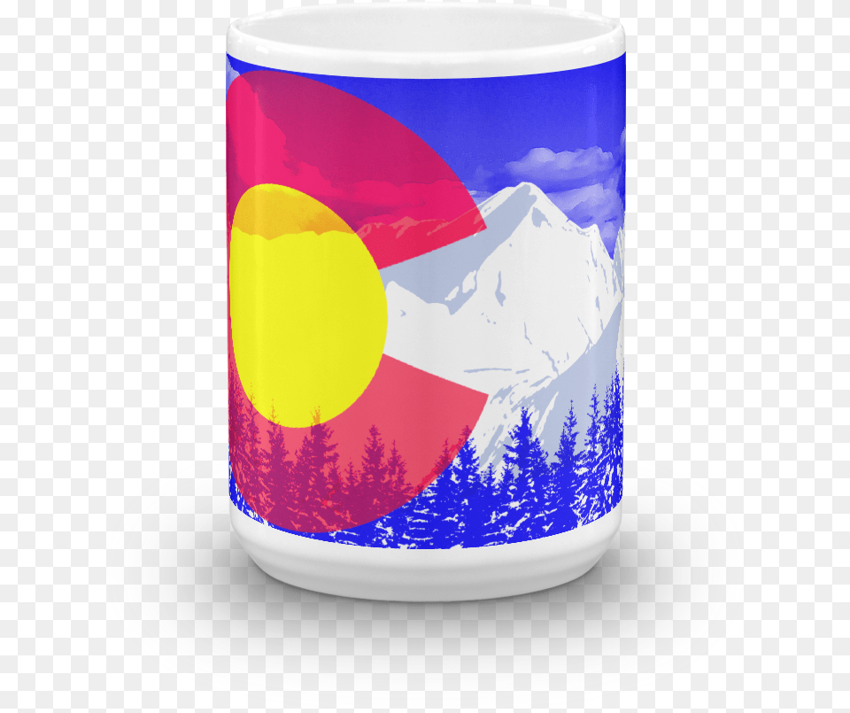Denver Rocky Mountains Colorado Flag Coffee Mug Magic Mug, Cup, Beverage, Coffee Cup, Art Free Transparent Png