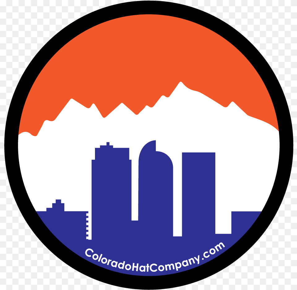 Denver Skyline Sticker Broncos Circle, Logo, City Free Png Download