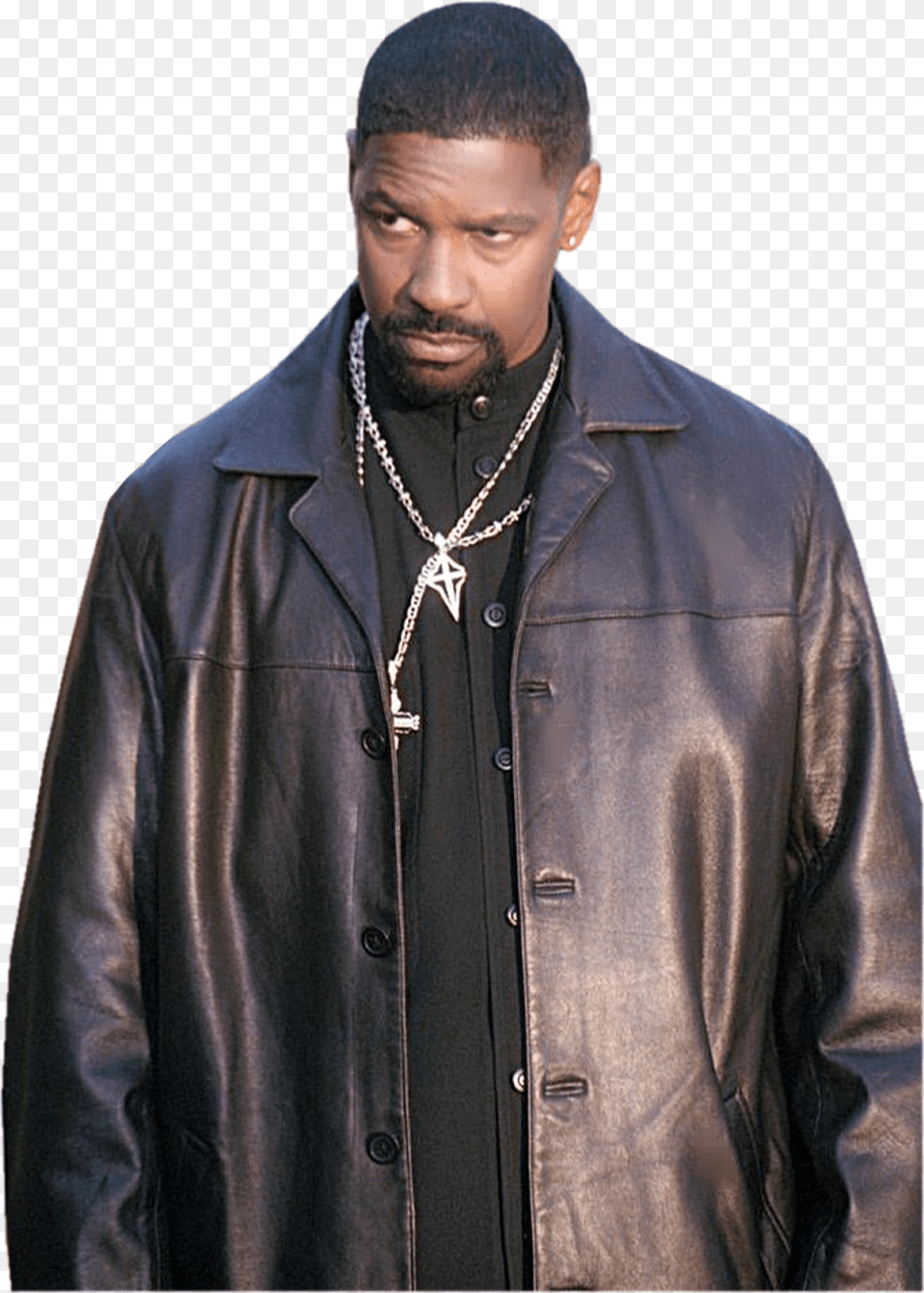 Denzel Washington As Alonzo In Training Day Denzel Washington Training Day Haircut, Jacket, Clothing, Coat, Man Png Image