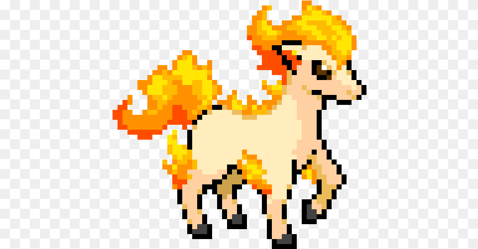 Deoxys Ponyta Pixel Art, Person, Animal, Livestock, Mammal Png