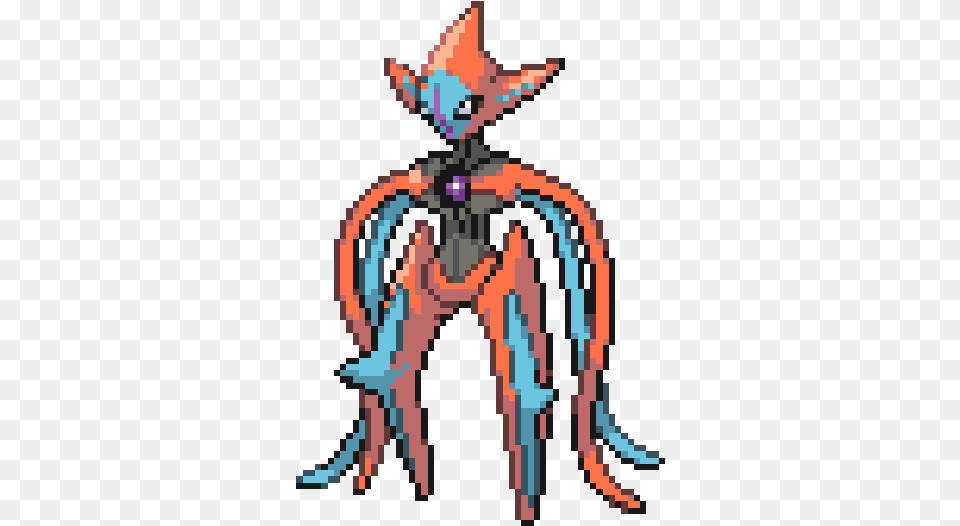 Deoxys Sprite Pixel Art Pokemon Deoxys, Clothing, Hat, Animal, Invertebrate Free Png