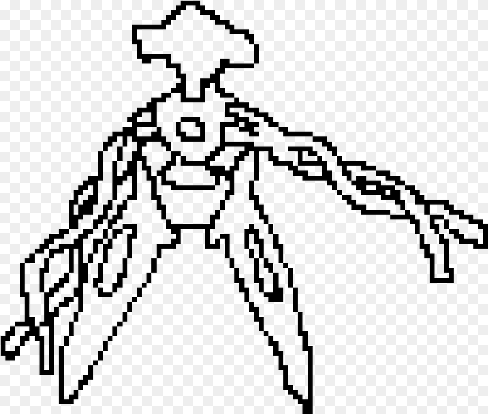 Deoxys Template, Gray Free Png