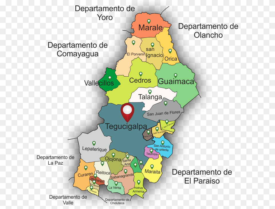Departamento De Francisco Morazan, Chart, Map, Plot, Atlas Png