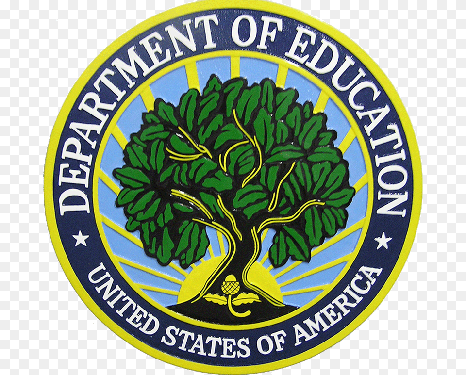 Department Of Education Seal Plaque Us Department Of Education, Logo, Plant, Emblem, Symbol Free Png Download