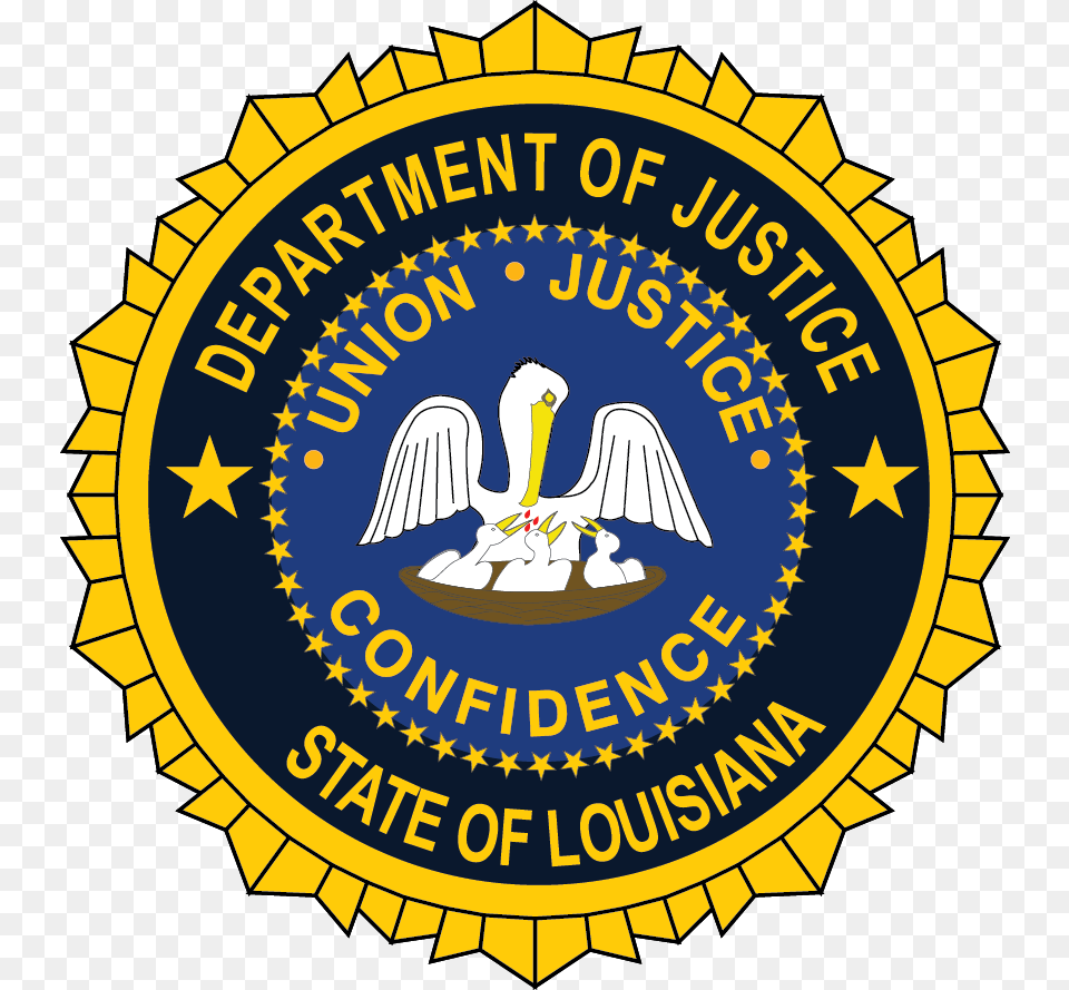 Department Of Justice Attorney General Louisiana Seal, Badge, Logo, Symbol, Emblem Png Image